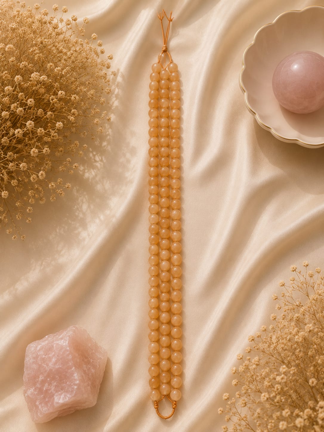 orange salenite beads 8mm (45 to 50 beads)