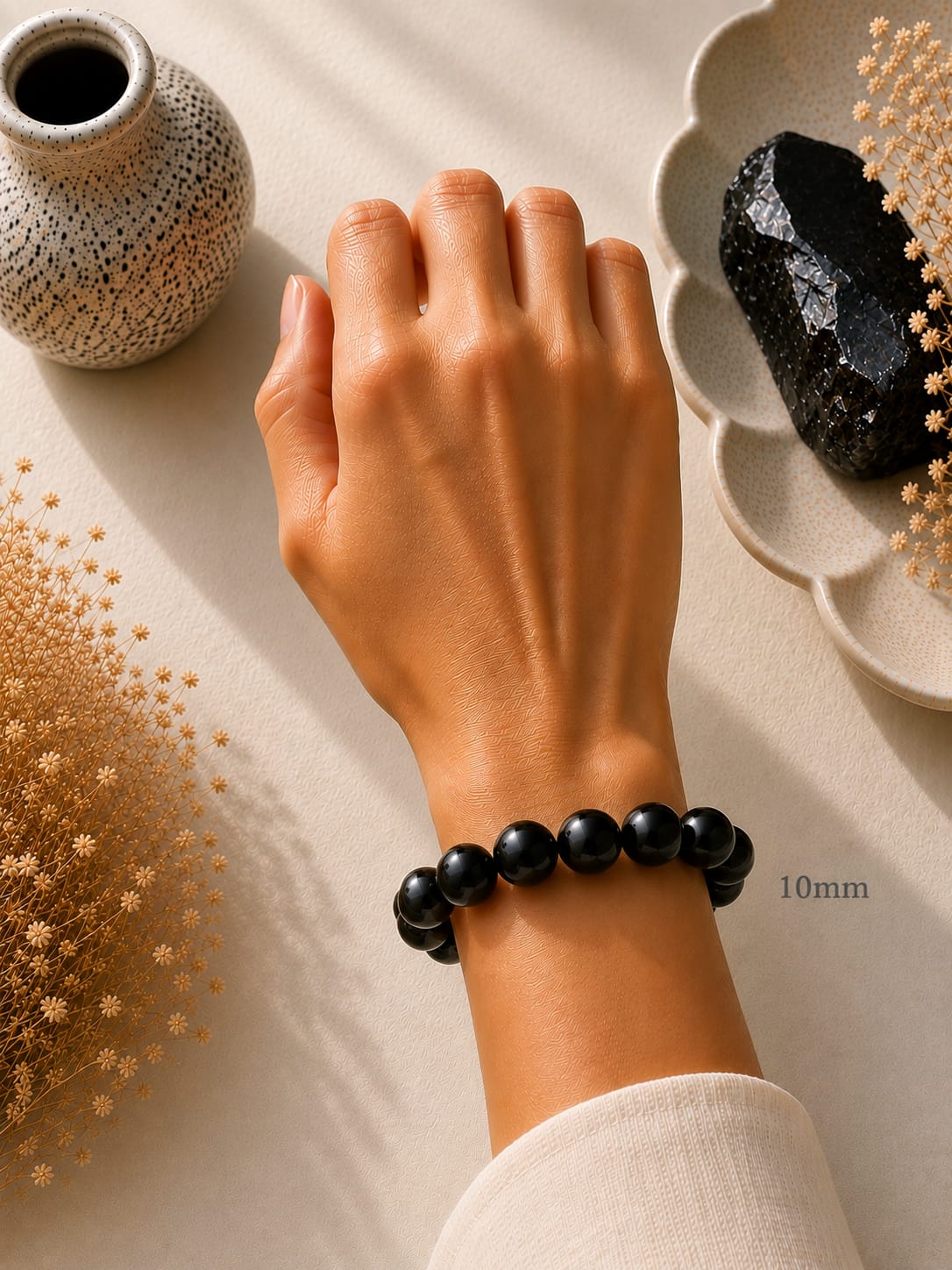 Black obsidian bracelet