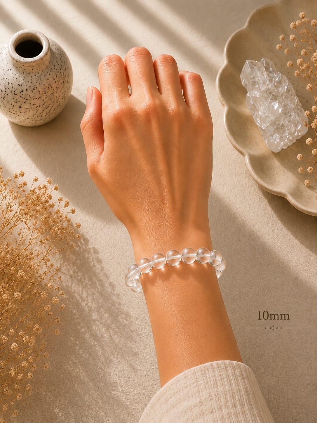 premium clear quartz bracelet